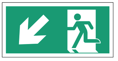 Emergency Escape 3 Safety Escape Sign