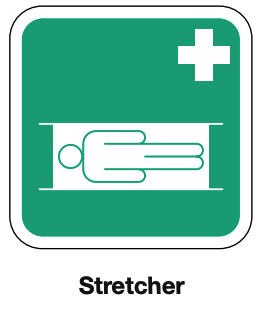 First Aid Safety Sign 3 Stretcher Safety Sign