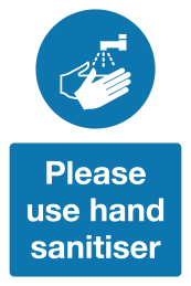 Please use hand sanitiser Coronavirus signage