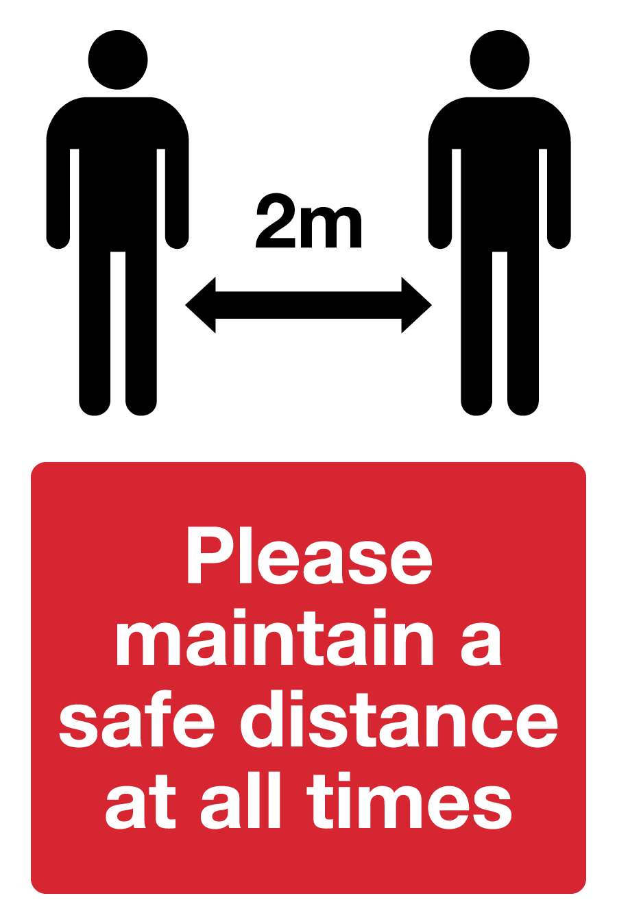 Keep 2 Metres Apart Social Distancing  Safety Sign 