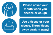 Please cover your mouth Coronavirus safety sign