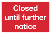 Closed Site Coronavirus Sign