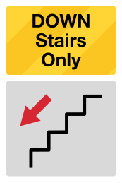Stairs Direction Social Distancing Sign