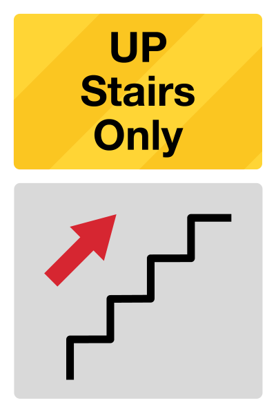 Social Distancing Stairs Sign Up