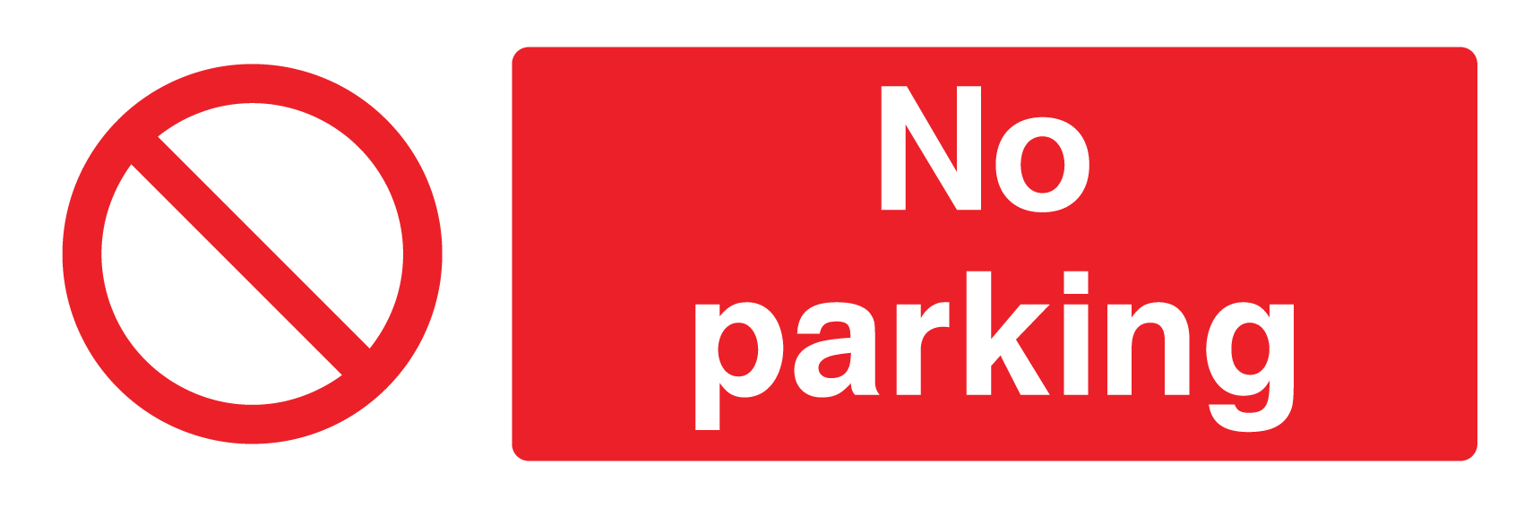 Staff Parking Only Correx Safety Sign 600mm x 400mm Red. 