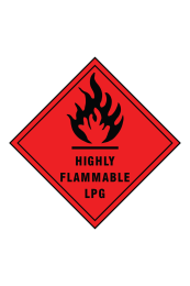 Highly Flammable LPG Sign