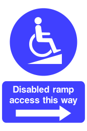Disabled Ramp Access This Way Arrow Right Sign