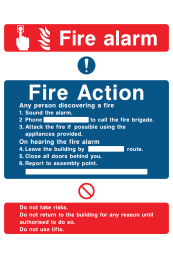 Fire Alarm Fire Action Any Person Discovering A Fire Sound The Alarm Phone … Do Not Use Lifts Sign