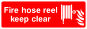 Fire Hose Reel Keep Clear Sign - Wide