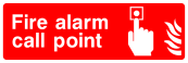 Fire Alarm Call Point Sign - Wide