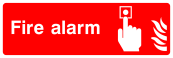 Fire Alarm Button Sign - Wide