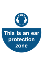 This Is An Ear Protection Zone Floor Sticker