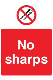 No Sharps Sign