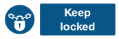 Keep Locked Sign - Wide