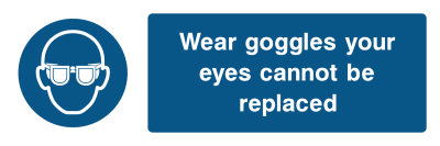 Wear Goggles Your Eyes Cannot Be Replaced- Wide