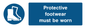 Protective Footwear Must Be Worn Sign - Wide