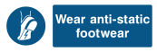 Wear Anti-static Footwear Sign - Wide