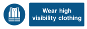 Wear High Visibility Clothing Sign - Wide