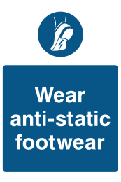 Wear Anti-static Footwear Sign
