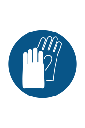 Hand Protection Must Be Worn Sign - Icon