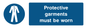 Protective Garments Must Be Worn Sign - Wide