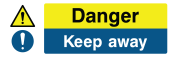 Danger Keep Away Sign - Wide