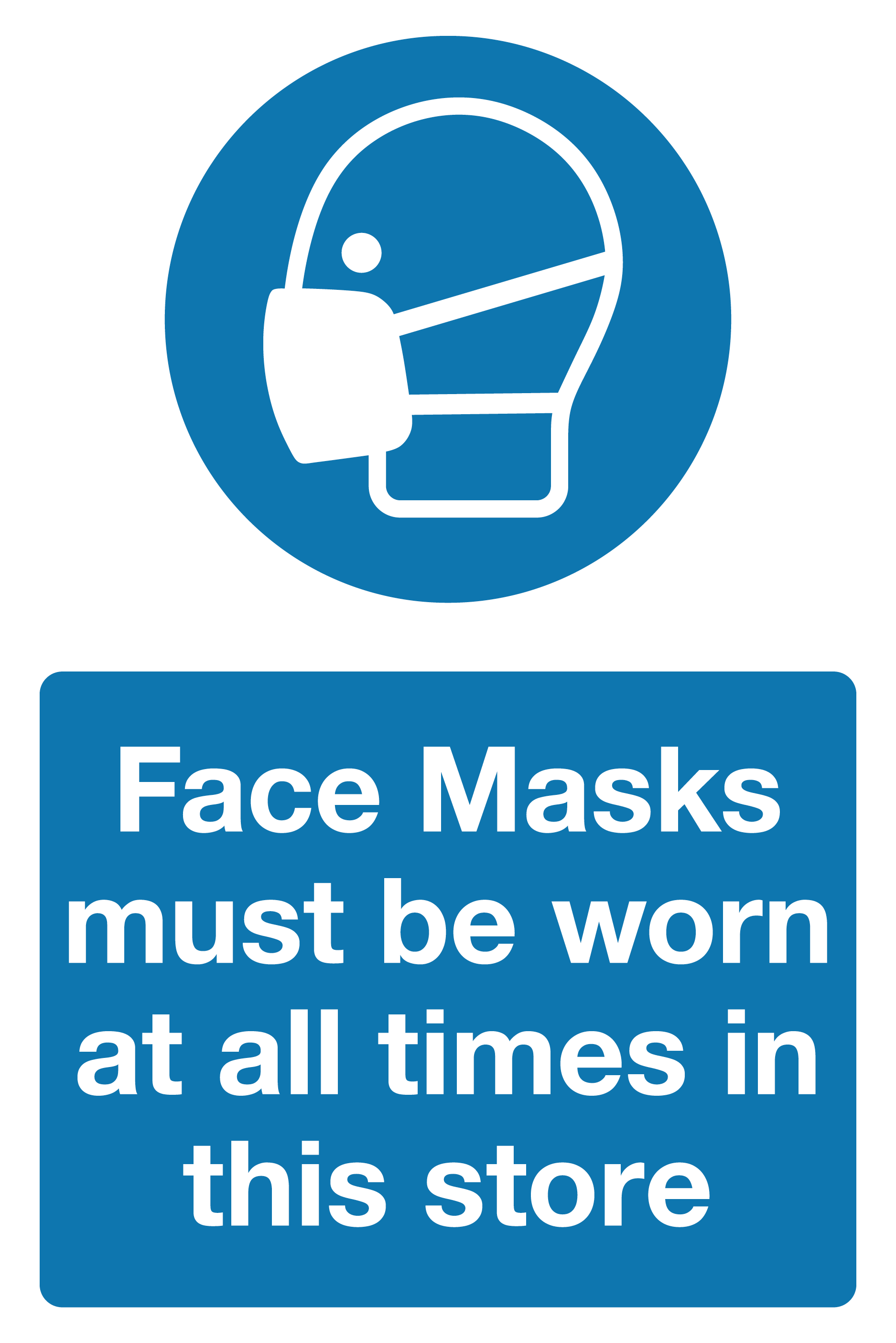 Face Mask Must Be Worn Vinyl Sticker Correx Sign 