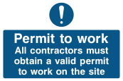 Permit to Work Sign