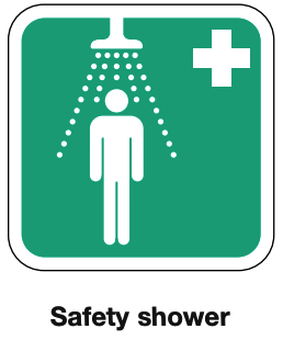 Security Shower Safety Sign