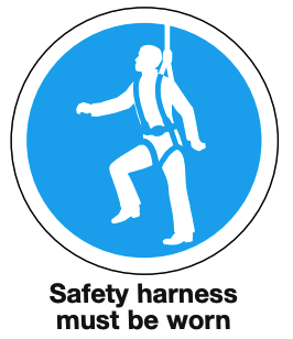 Mandatory Safety Sign Harness