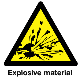Warning Safety Sign - Explosive